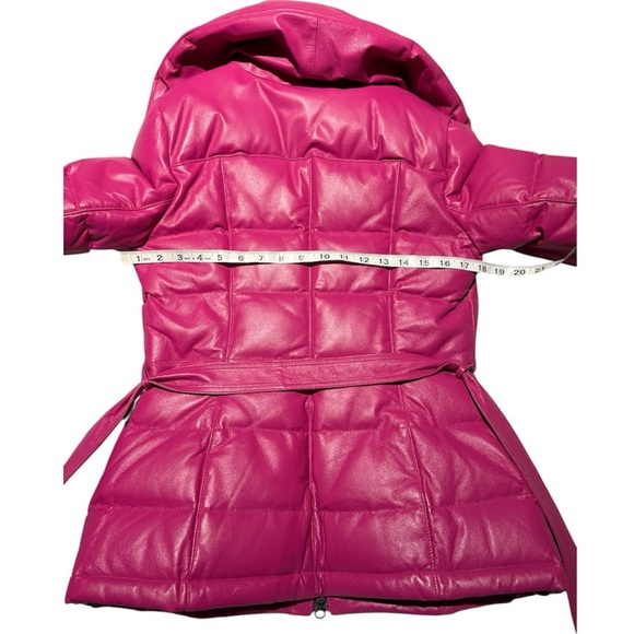 Danier Leather Fuchsia Down Filled Puffer Size Extra Small Good Used Condition - Picture 8 of 15